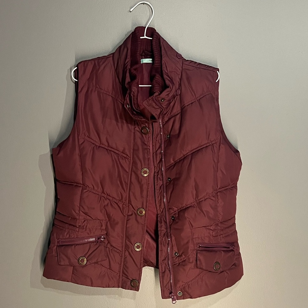 Maroon Puffer Vest
